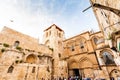 Entrance to the Church of the Holy Sepulchre. Jerusalem, Israel. Royalty Free Stock Photo
