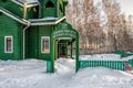 Entrance to the church in honor of the Martyr Peter, Metropolitan Krutitsky.