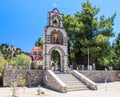 Entrance to the church. Rhodes Island. Greece Royalty Free Stock Photo