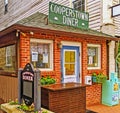 entrance to Cooperstown Diner small quaint brick building Royalty Free Stock Photo