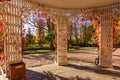 Entrance to Cottage palace in Alexandria park in autumn, Saint Petersburg, Russia Royalty Free Stock Photo