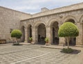 Entrance to Courtyard in Arequipa, Peru. Royalty Free Stock Photo