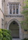 Entrance to the Cox Memorial Chapel of Highland Park Methodist Church in Dallas, Texas. Royalty Free Stock Photo