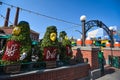 Entrance to Duff Brewery Beer Garden in Springfield, Home of the Simpsons - Universal Studios Hollywood, Los Angeles, California Royalty Free Stock Photo