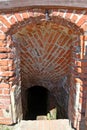 Entrance to the dungeon of Shaaken Castle, XIII century. Kaliningrad region Royalty Free Stock Photo