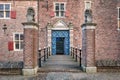 The entrance to the Dutch castle Doorwerth which is a medieval c Royalty Free Stock Photo