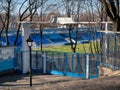 Entrance to Dynamo stadium named after greatest ukrainian soccer player Valeriy Lobanovskiy