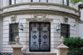 Entrance to elegant baroque style apartment building or townhouse Royalty Free Stock Photo