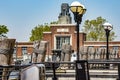 Entrance to the Ellis Island immigration museum, which was formerly the North American customs office. Royalty Free Stock Photo