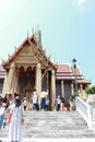 The entrance to the Emerald Buddha temple, Wat Phra Kaew complex in Bangkok, Thailand