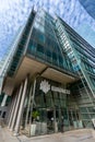 Entrance to the Euronext building in the Paris La Defense business district