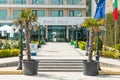 Entrance to Evrika Beach Hotel on Sunny beach in Bulgaria Royalty Free Stock Photo