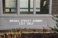 Entrance to the famous Broad Street Subway located in the City Hall courtyard in Philadelphia Royalty Free Stock Photo