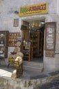 Food and wine shop in Monte Sant`Angelo, Puglia,Italy.