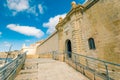Entrance to fort Saint Angelo, Malta Royalty Free Stock Photo