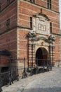 Entrance to Frederiksborg Palace, Hilleroed, Denmark Royalty Free Stock Photo