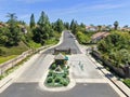 Entrance to a gated large-scale weatlhy residential private community, California