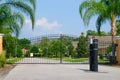 Entrance to a gated residential house community Royalty Free Stock Photo