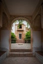 Entrance to Generalife Palace and Court of the Dismount at Generalife Gardens of Alhambra - Granada, Andalusia, Spain