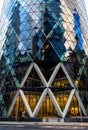 The entrance to the Gherkin building in the City of London, UK Royalty Free Stock Photo