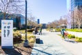 Entrance to the Googleplex area, the main Google campus situated in Silicon Valley