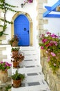 Entrance to a Greek house Royalty Free Stock Photo