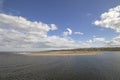 The entrance to the harbour at Berwick-upon-Tweed in Northumberland Royalty Free Stock Photo