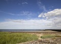The entrance to the harbour at Berwick-upon-Tweed in Northumberland Royalty Free Stock Photo