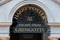 Entrance to Harry potter Escape from Gringotts ride