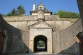 Entrance to the Historic city walls and fortifications to the citadel of Blaye, Gironde, Nouvelle - Aquitaine , France.
