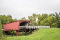 The Entrance to the Historic Roseman Covered Bridge, Winterset, Madison County, Iowa, USA Royalty Free Stock Photo