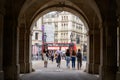 Entrance to Horse Guards Parade with Iconic Red Bus