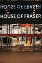 Entrance to House of Fraser store on Oxford Street, London, UK Royalty Free Stock Photo