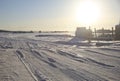 Entrance to Ice Road, Yellowknife Royalty Free Stock Photo