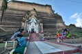 The entrance to the inner sanctuary. Pahtodawgyi or Mingun pagoda. Sagaing region. Myanmar