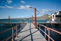 Entrance to jetty, on Lago General Carrera lake, Puerto Ibanez, Aysen, Chile Royalty Free Stock Photo