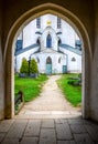 Entrance to John Nepomuk church, Czech Republic