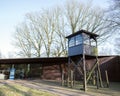 Entrance to kamp amersfoort with watch tower Royalty Free Stock Photo