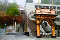 Entrance to the landmark Angels Flight in the Bunker Hill District