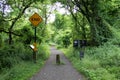 Entrance to Latourette Park, from Historic Richmond Town side, Staten Island, NY, USA Royalty Free Stock Photo