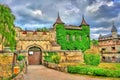 Entrance to Lichtenstein Castle in Baden-Wurttemberg, Germany Royalty Free Stock Photo