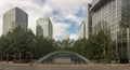 The entrance to the London Underground station at Canary Wharf in London Royalty Free Stock Photo