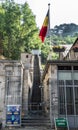 Entrance to the long stairway up to citadel, Dinant, Belgium