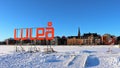 Entrance to LuleÃÂ¥`s ice rink in the southern harbor