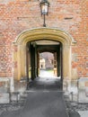 Entrance to Magdalene college, Cambridge, England. Royalty Free Stock Photo