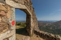 Entrance to maison du bandit near Feliceto in Corsica Royalty Free Stock Photo