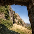 Entrance to maison du bandit near Feliceto in Corsica Royalty Free Stock Photo