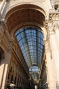 Entrance to the majestic gallery dedicated to the King of Italy Royalty Free Stock Photo