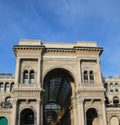 Entrance to the majestic gallery dedicated to the King of Italy Royalty Free Stock Photo