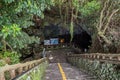 Entrance to the Manjanggul Lava Tube Cave on Jeju Island